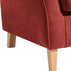 Wohnen Ohrenbackensessel aus Velours in Terracotta - Zadella