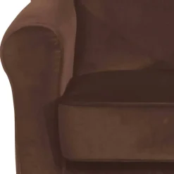 Wohnen Ohrenbackensessel in Braun und Buche Natur - Revelinda