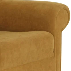 Ohrenbackensessel in Gelb Velours - Acigne^Wohnen Sale