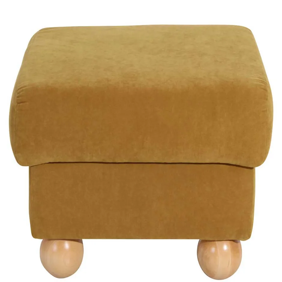 Ohrenbackensessel in Gelb Velours - Acigne^Wohnen Sale