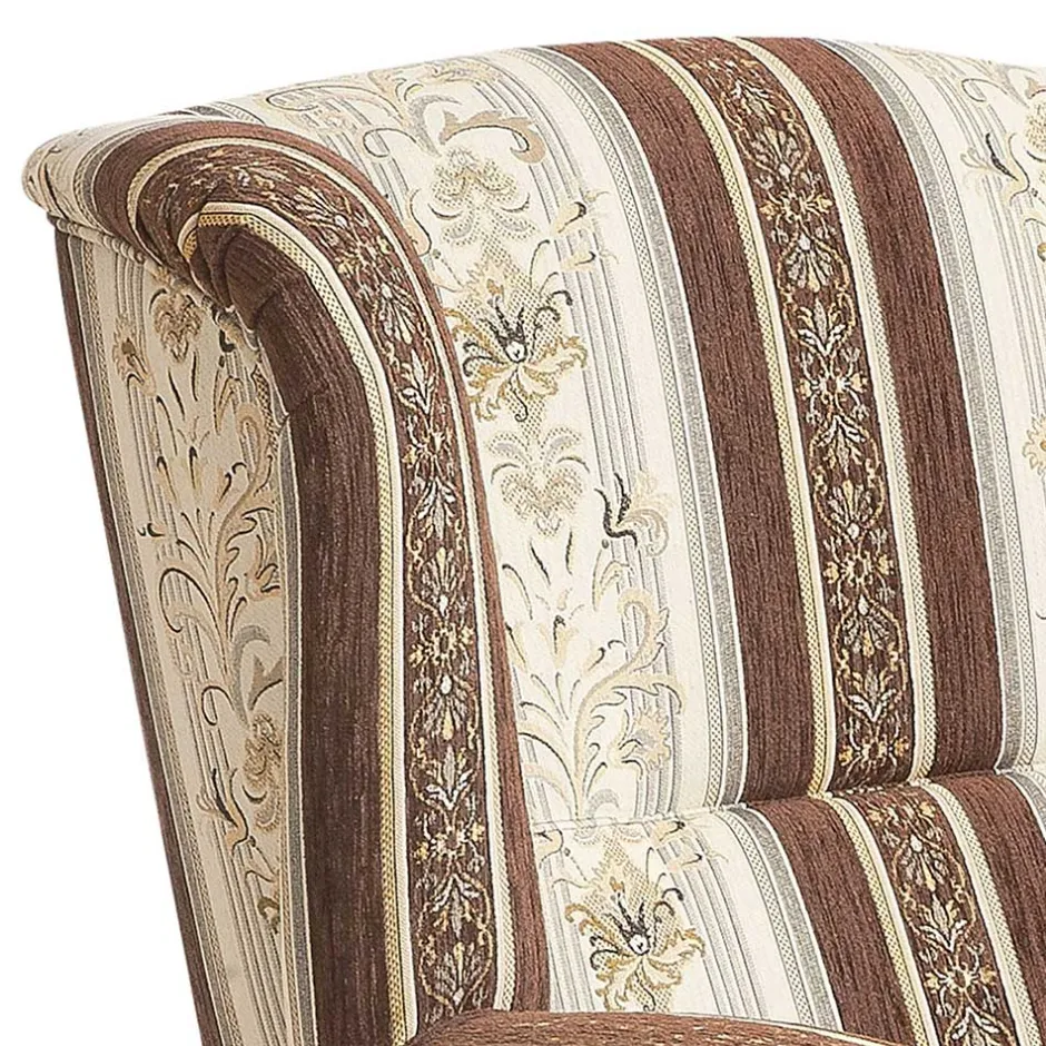 Ohrenbackensessel mit Streifen und Ornamenten - Etrinas^Wohnen