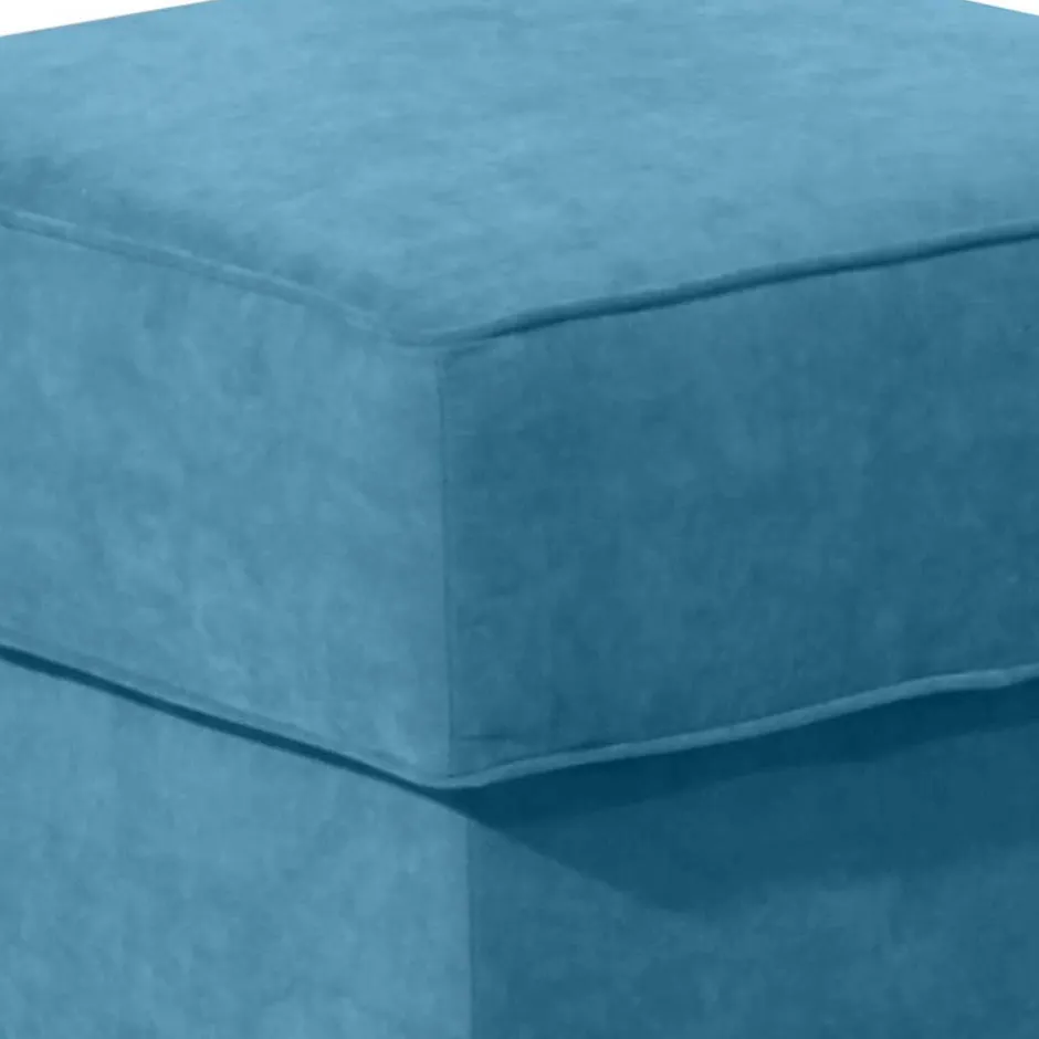 Ohrensessel aus Velours in Petrol - Edna^Wohnen Online