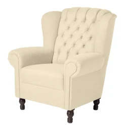 Ohrensessel in Beige und Nussbaum - Fakt^Wohnen Hot