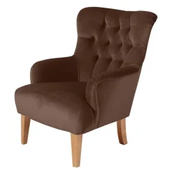 Ohrensessel in Braun und Buche Natur - Emirello^Wohnen Online