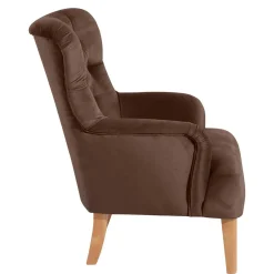 Ohrensessel in Braun und Buche Natur - Emirello^Wohnen Online