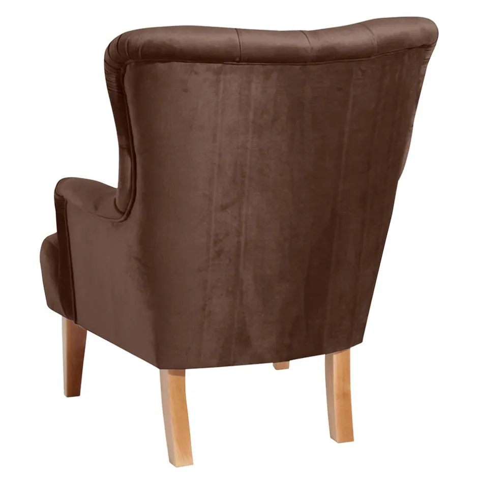 Ohrensessel in Braun und Buche Natur - Emirello^Wohnen Online