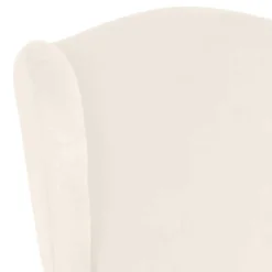 Wohnen Ohrensessel in Cremefarben Samtvelours - Leviada