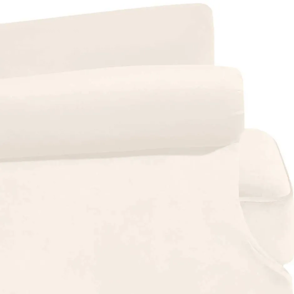 Wohnen Ohrensessel in Cremefarben Samtvelours - Leviada