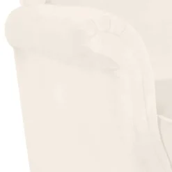 Wohnen Ohrensessel in Cremefarben Samtvelours - Leviada