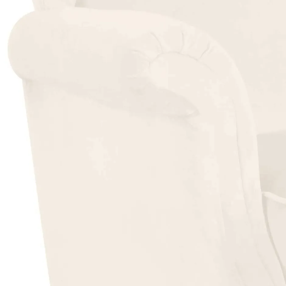 Wohnen Ohrensessel in Cremefarben Samtvelours - Leviada