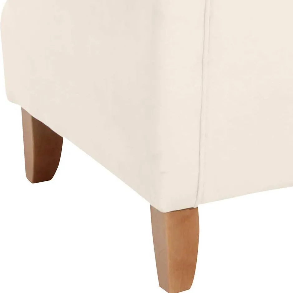 Wohnen Ohrensessel in Cremefarben Samtvelours - Leviada