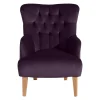 Wohnen Ohrensessel in Dunkellila Samtvelours - Nordico
