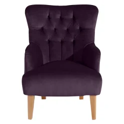 Wohnen Ohrensessel in Dunkellila Samtvelours - Nordico