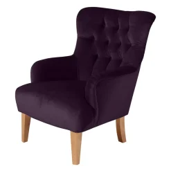 Wohnen Ohrensessel in Dunkellila Samtvelours - Nordico