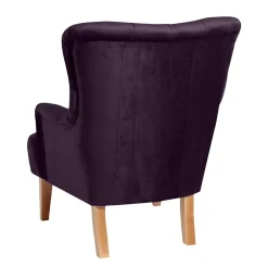 Wohnen Ohrensessel in Dunkellila Samtvelours - Nordico