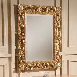 Oppulenter Wandspiegel in Gold Holzrahmen - Carlenna I^Wohnen New