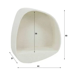 Organisches Hängeregal aus Marmorkomposit - Mayo^Wohnen