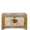 Wohnen Orient Design Truhe in Bunt mit Elefanten Motiv - Branle