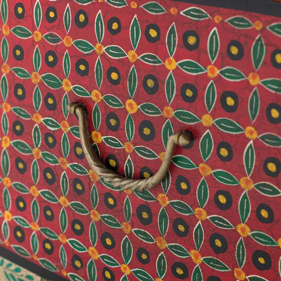 Wohnen Orient Design Truhe in Bunt mit Elefanten Motiv - Branle