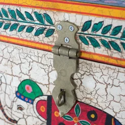 Wohnen Orient Design Truhe in Bunt mit Elefanten Motiv - Branle