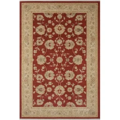 Wohnen Orient Teppich in Dunkelrot und Beige - Malaya