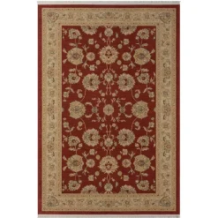Wohnen Orient Teppich in Dunkelrot und Beige - Malaya