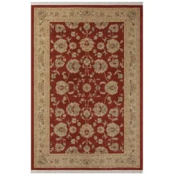 Wohnen Orient Teppich in Dunkelrot und Beige - Malaya
