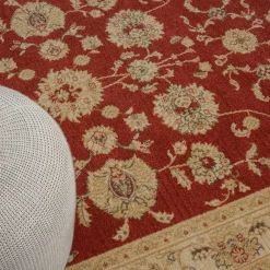 Wohnen Orient Teppich in Dunkelrot und Beige - Malaya