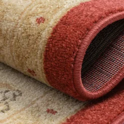 Wohnen Orient Teppich in Dunkelrot und Beige - Malaya