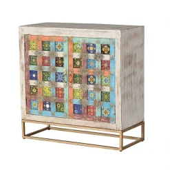 Wohnen Oriental Design Türen-Kommode in Holz White Wash - Jula