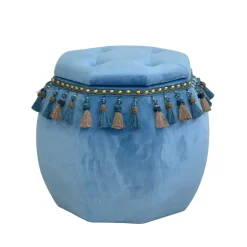Orientalischer Hocker mit Troddeln achteckig - Agrebo^Wohnen Online