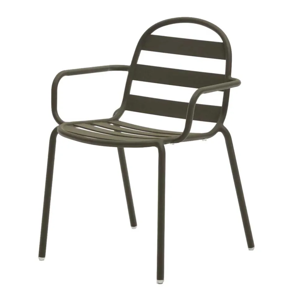 Outdoor Armlehnenstühle in Graugrün - Ocna (4er Set)^Wohnen Sale