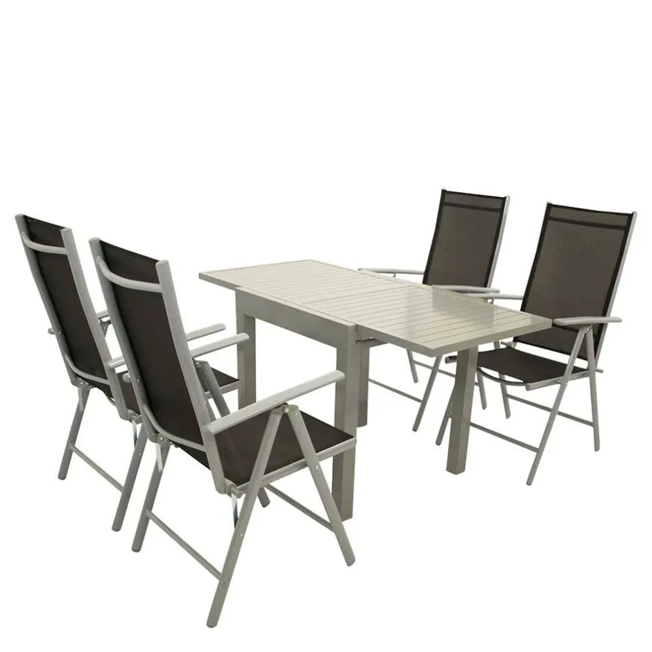 Outdoor Essgruppe aus Aluminium - Trenta (fünfteilig)^Wohnen