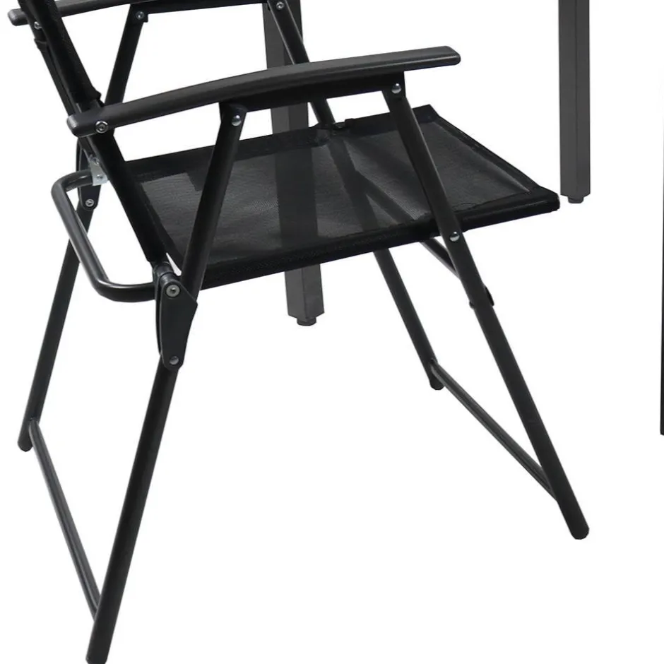 Outdoor Essgruppe mit zwei Klappstühlen - Saridio (dreiteilig)^Wohnen Best