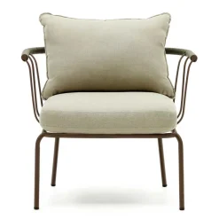 Wohnen Outdoor Sessel aus braunem Metall - Ragusca (2er Set)