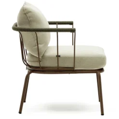 Wohnen Outdoor Sessel aus braunem Metall - Ragusca (2er Set)