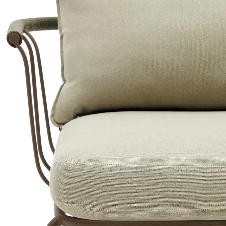 Wohnen Outdoor Sessel aus braunem Metall - Ragusca (2er Set)