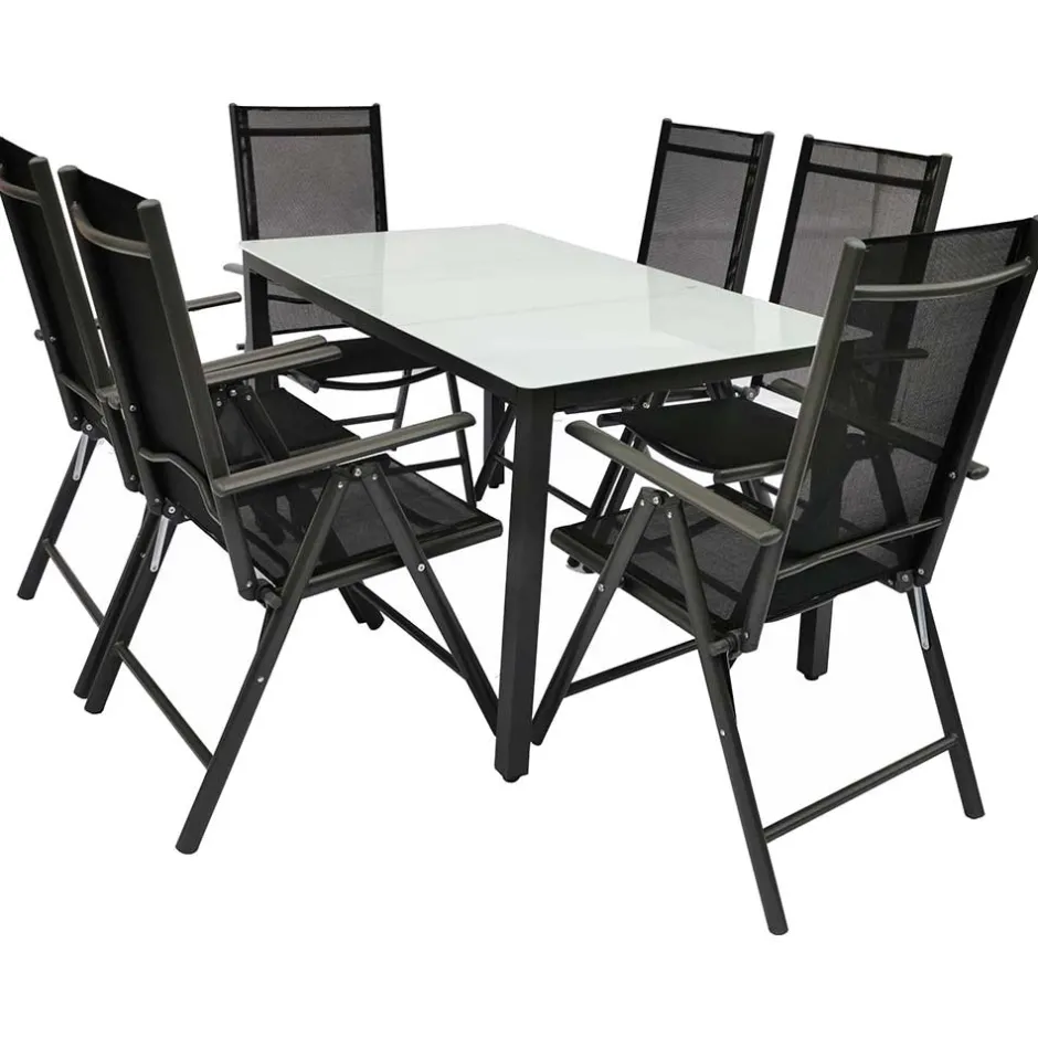 Outdoor Sitzgruppe mit Glastisch - Franatico (siebenteilig)^Wohnen New