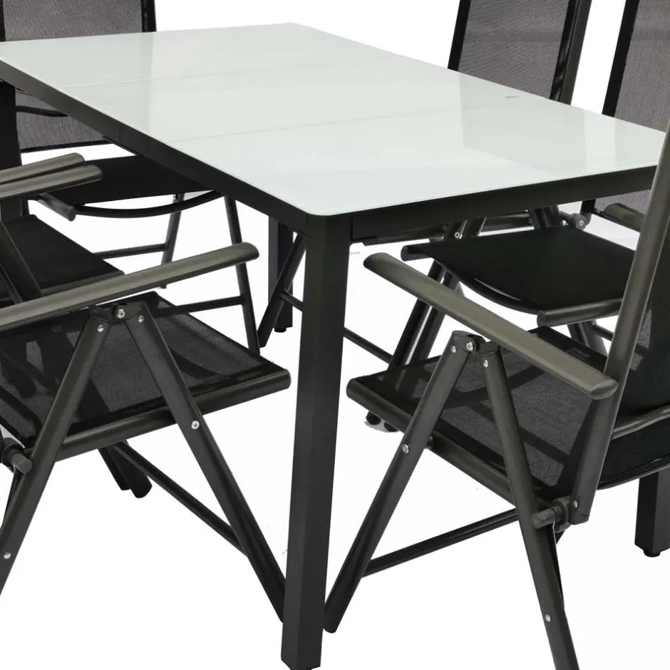 Outdoor Sitzgruppe mit Glastisch - Franatico (siebenteilig)^Wohnen New