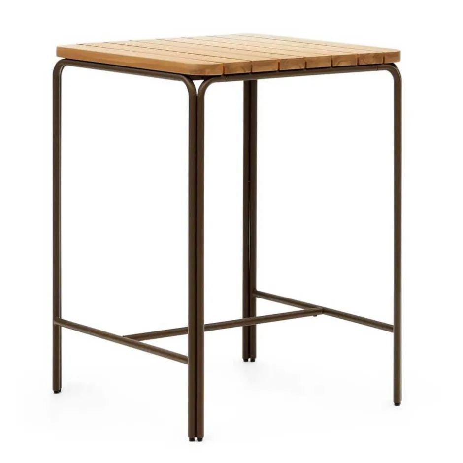 Outdoor Stehtisch aus braunem Metall - Ragusca^Wohnen