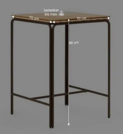 Outdoor Stehtisch aus braunem Metall - Ragusca^Wohnen