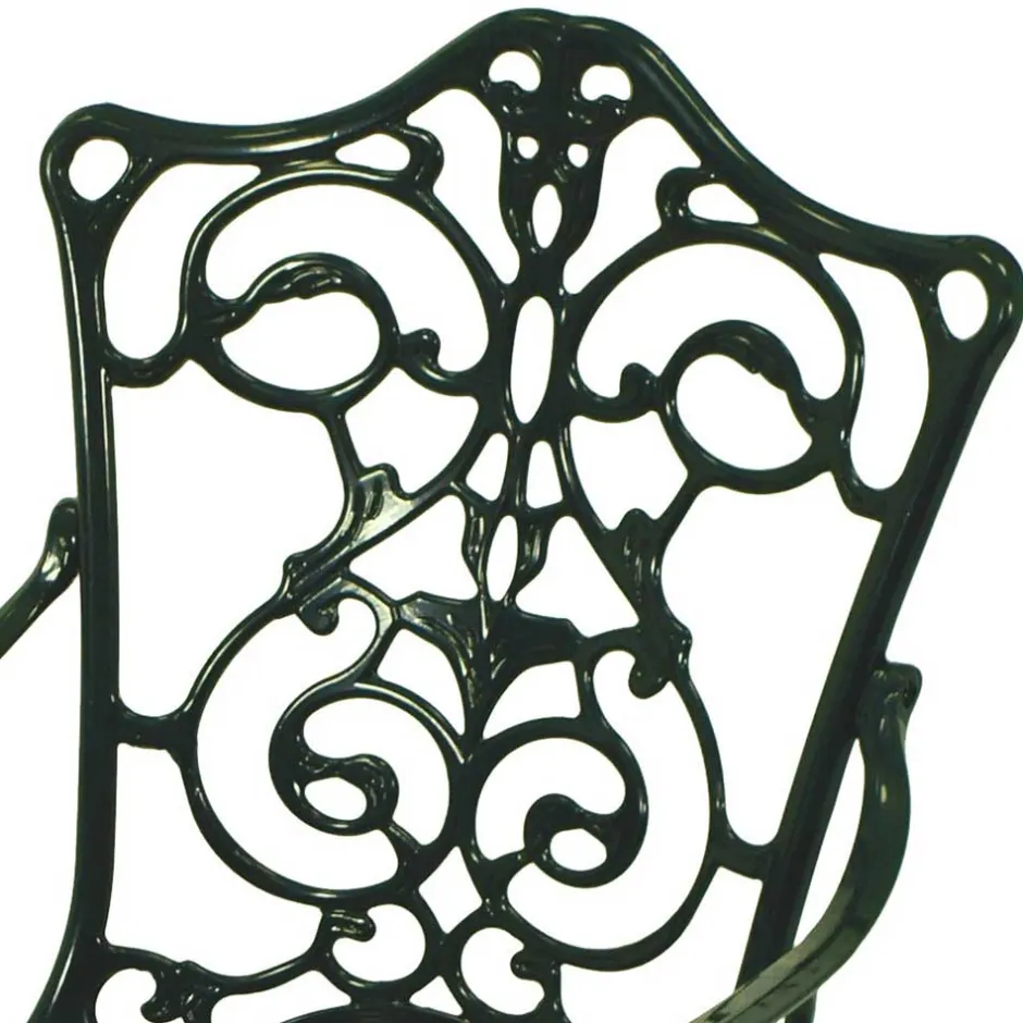 Outdoor Stuhl mit Armlehnen in Dunkelgrün - Tilano^Wohnen Outlet