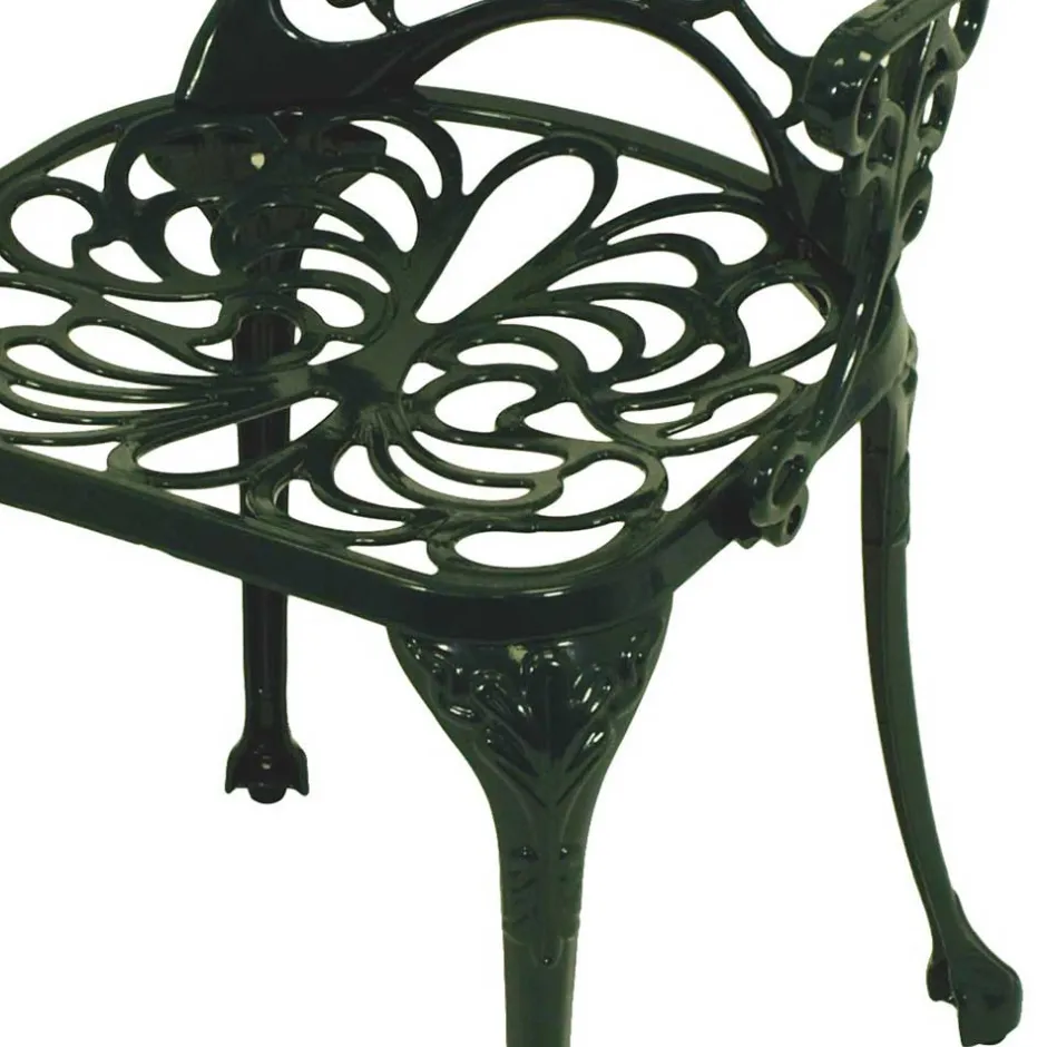 Outdoor Stuhl mit Armlehnen in Dunkelgrün - Tilano^Wohnen Outlet