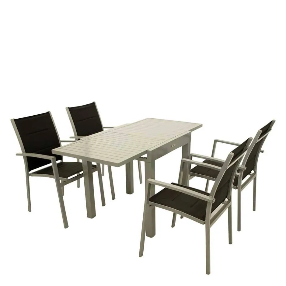 Wohnen Outdoor Tisch mit Armlehnenstühlen - Ashford (fünfteilig)