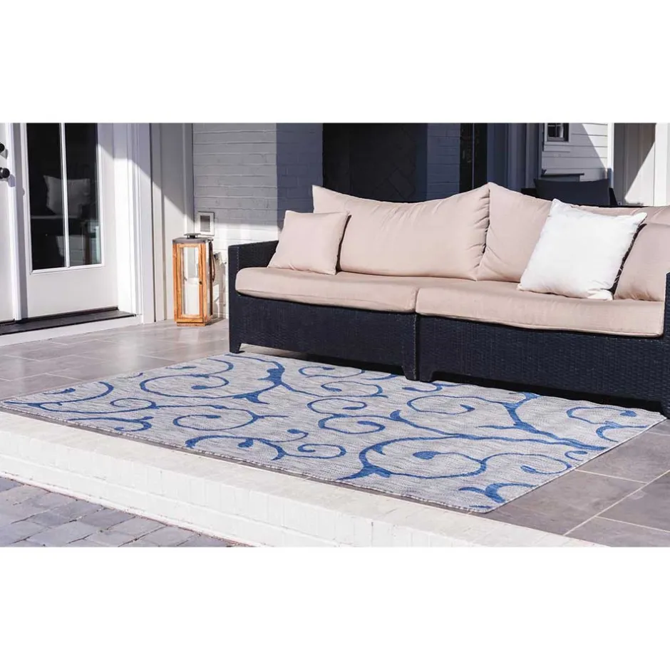 Wohnen Outdoor Webteppich aus PP mit Ornamentmotiv - Elsaro