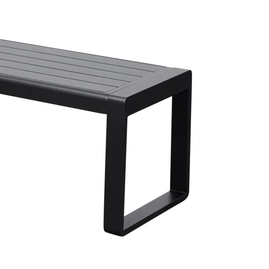 Wohnen Outdoorbank ohne Lehne mit zwei Sitzplätzen - Contrasta