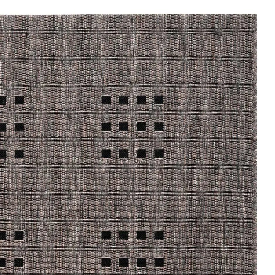 Wohnen Outdoorteppich in Taupe und Schwarz - Cornea