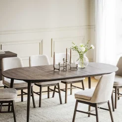 Wohnen Ovaler Ausziehtisch in Eiche Dunkel - Relencia