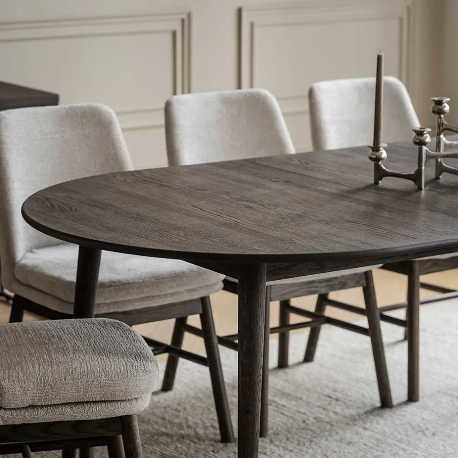 Wohnen Ovaler Ausziehtisch in Eiche Dunkel - Relencia