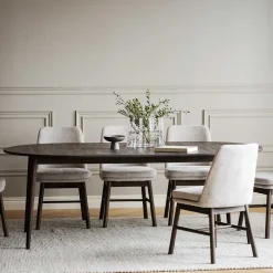 Wohnen Ovaler Ausziehtisch in Eiche Dunkel - Relencia